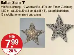 V Markt Rattan Stern Angebot
