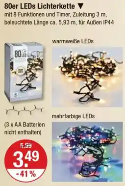 V Markt 80er LEDs Lichterkette Angebot