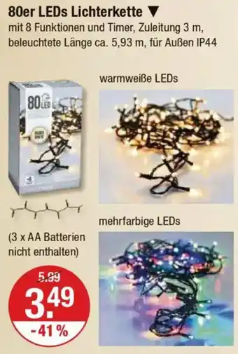 V Markt 80er LEDs Lichterkette Angebot