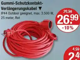 V Markt Gummi-Schutzkontakt Verlängerungskabel Angebot