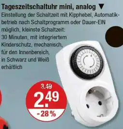 V Markt Tageszeitschaltuhr mini, analog Angebot