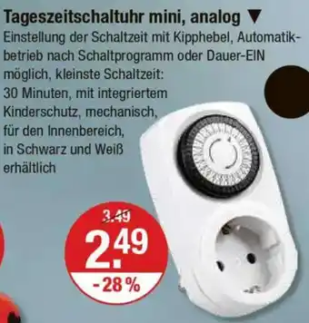 V Markt Tageszeitschaltuhr mini, analog Angebot