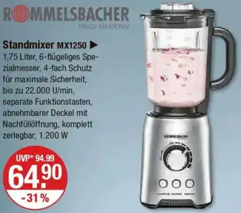 V Markt ROMMELSBACHER Standmixer MX1250 Angebot