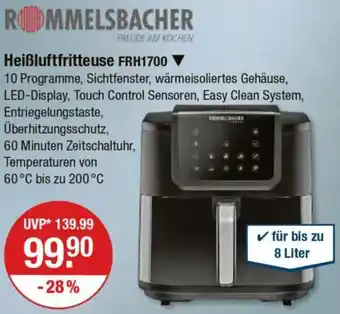 V Markt ROMMELSBACHER Heißluftfritteuse FRH1700 Angebot