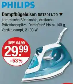 V Markt PHILIPS Dampfbügeleisen DST3011/20 Angebot