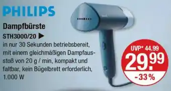 V Markt PHILIPS Dampfbürste STH3000/20 Angebot