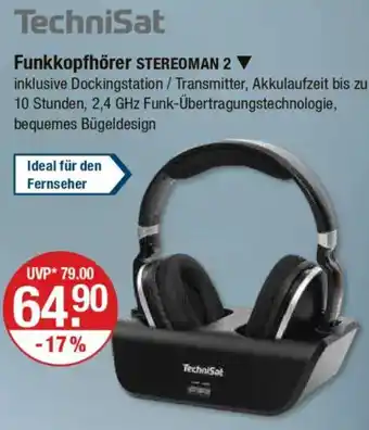 V Markt TechniSat Funkkopfhörer STEREOMAN 2 Angebot