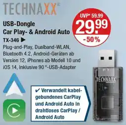 V Markt TECHNAXX USB-Dongle Car Play- & Android Auto TX-346 Angebot