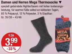 V Markt Damen und Herren Mega Thermosocke Angebot