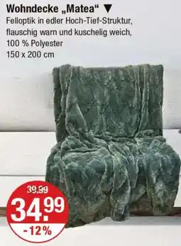 V Markt Wohndecke ,,Matea" Angebot