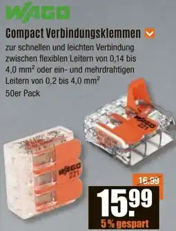 V Baumarkt WAGO Compact Verbindungsklemmen Angebot