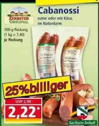 Norma Zerbster Original Cabanossi 300g Angebot