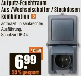 V Baumarkt Kopp Aufputz-Feuchtraum Aus-/Wechselschalter / Steckdosen kombination Angebot