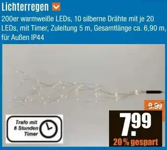 V Baumarkt Lichterregen Angebot