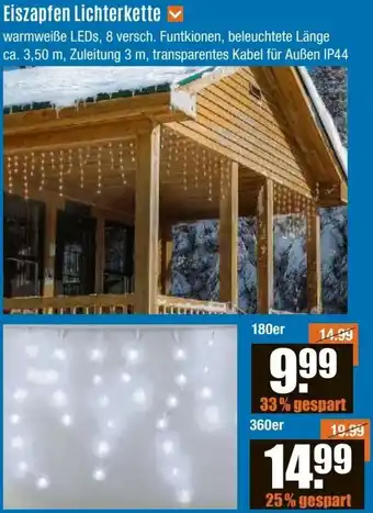 V Baumarkt Eiszapfen Lichterkette Angebot