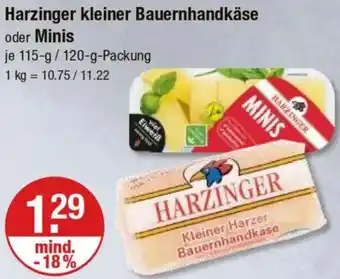 V Markt Harzinger kleiner Bauernhandkäse oder Minis Angebot