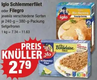 V Markt Iglo Schlemmerfilet oder Filegro Angebot