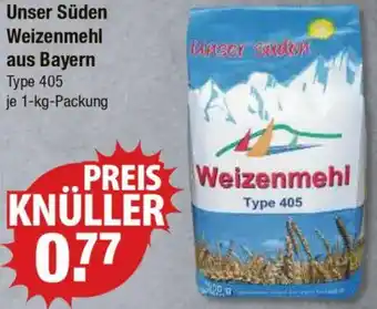 V Markt Unser Süden Weizenmehl aus Bayern Angebot