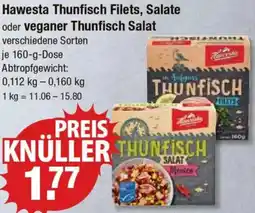 V Markt Hawesta Thunfisch Filets, Salate oder veganer Thunfisch Salat Angebot