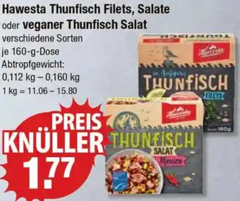 V Markt Hawesta Thunfisch Filets, Salate oder veganer Thunfisch Salat Angebot