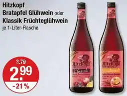 V Markt Hitzkopf Bratapfel Glühwein oder Klassik Früchteglühwein Angebot