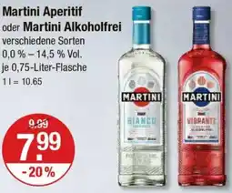 V Markt Martini Aperitif oder Martini Alkoholfrei Angebot