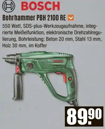 V Baumarkt BOSCH Bohrhammer PBH 2100 RE Angebot