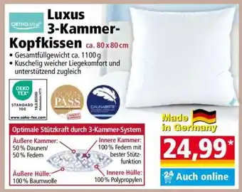Norma Luxus 3-Kammer-Kopfkissen Angebot