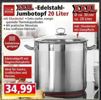 Norma XXXL-Edelstahl-Jumbotopf 20 Liter Angebot