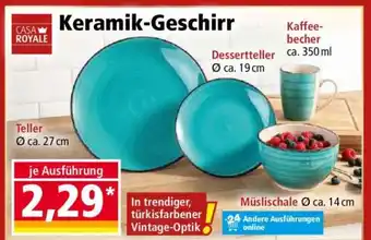 Norma Keramik-Geschirr Angebot