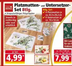 Norma Platzmatten- und Untersetzer- Set 8tlg Angebot