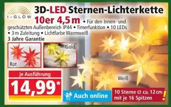 Norma 3D-LED-Sternen-Lichterkette Angebot