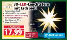 Norma 3D-LED-Leuchtstern mit Erdspieß Angebot