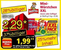Norma Mini Würstchen XXL Angebot