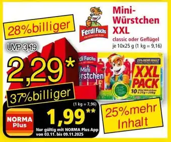 Norma Mini Würstchen XXL Angebot