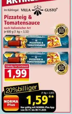 Norma Pizzateig & Tomatensauce Angebot