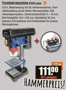 V Baumarkt Güde Tischbohrmaschine GTB16 Laser Angebot