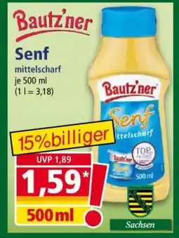 Norma BAUTZ'NER Senf Mittelscharf Angebot