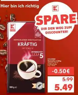 Kaufland K-CLASSIC Röstkaffee kräftig gemahlen, intensiv Angebot