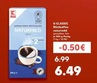 Kaufland K-CLASSIC Röstkaffee naturmild Angebot