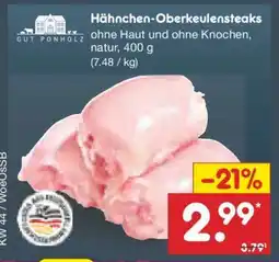 Netto Marken-Discount Hähnchen Oberkeulensteaks Angebot