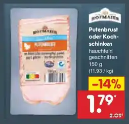 Netto Marken-Discount Putenbrust oder Kochschinken Angebot
