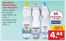 Netto Marken-Discount Gerolsteiner Mineralwasser oder Nearwater Angebot