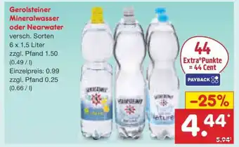 Netto Marken-Discount Gerolsteiner Mineralwasser oder Nearwater Angebot