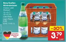 Netto Marken-Discount Berg Quellen Mineralwasser Angebot