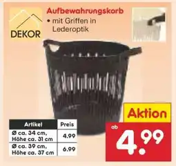 Netto Marken-Discount Aufbewahrungskorb Angebot