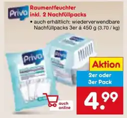 Netto Marken-Discount Raumentfeuchter inkl. 2 Nachfüllpacks Angebot