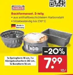 Netto Marken-Discount Backformenset, 3-teilig Angebot