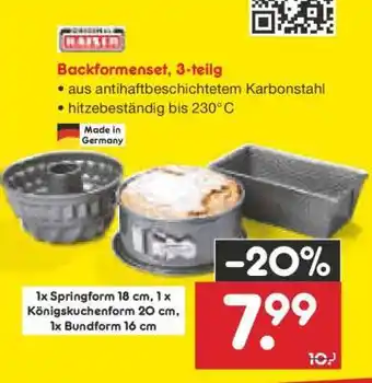 Netto Marken-Discount Backformenset, 3-teilig Angebot