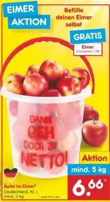 Netto Marken-Discount Äpfel im Eimer Angebot